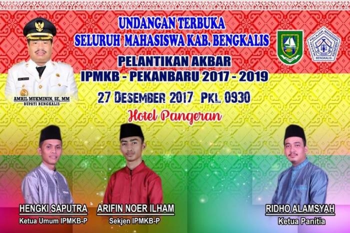 Rabu, Bupati Amril Lantik Pengurus IPMKB 2017-2019 di Pekanbaru